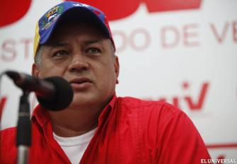 Diosdado Cabello Vicepresidente del Psuv, en rueda de prensa de la Dirección Nacional del partido~Mari Perez, Caracas Foto AVN Fecha 140213